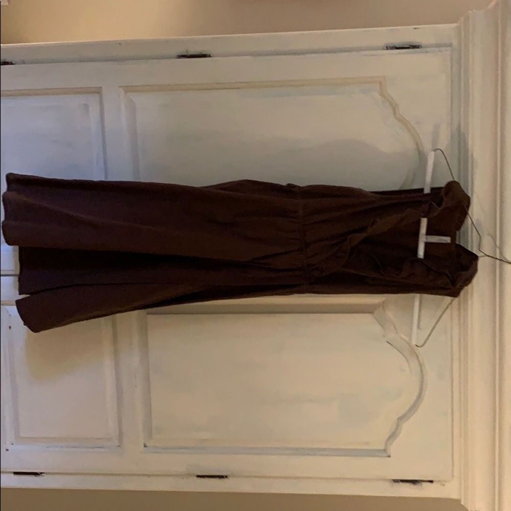Brown linen dress